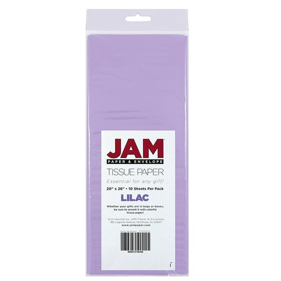JAM Paper Gift Tissue Paper, Lilac Purple, 10 Sheets/Pack