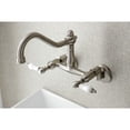 thumbnail image 3 of Kingston Brass Vintage Double Handle Wall Mount Kitchen Faucet, 3 of 5