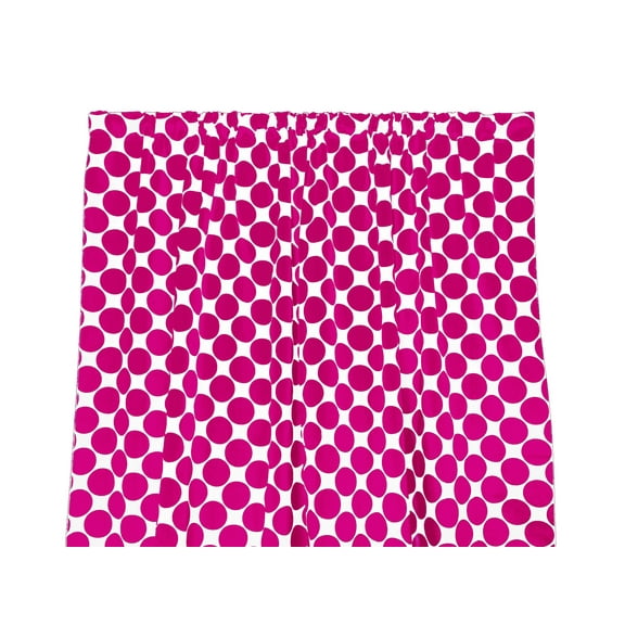 Cotton Curtain Polka Dots Print 58 Inch Wide / Large Dots Fuchsia on White