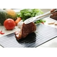 thumbnail image 6 of Defrosting Tray for Frozen Meat Claw Food,14" x 8" Large Rapid Thawing Tray,Natural Fast and Magic Defroster Board,Rubber on Corners,Miracle Quick Defroster Plate,Lock Nutrition,Black, 6 of 7