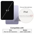 thumbnail image 2 of JETech Rotating Case for iPad mini (A17 Pro, 2024 Model, 7th Generation) / mini 6 (2021 Model, 6th Generation) with Pencil Holder, 360 Degree Rotation Protective Stand Cover Clear Back (Purple), 2 of 7