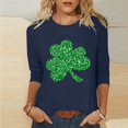 thumbnail image 2 of St Patricks Day Shirt Women 2026 Long Sleeve Round Neck Cute Sweatshirts Casual Trendy Irish Shamrock Solid Pullover, 2 of 4
