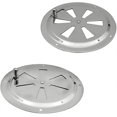 thumbnail image 2 of 2 Piece Round Ventilation Grille Round Ventilation Grille Ventilation Holes Adjustable Ventilation Grille Ventilation Grille 125mm Stainless Steel Exh, 2 of 3
