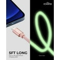 thumbnail image 2 of Liquipel Powertek Glow in Dark Cable Lightning - Pink, 2 of 6