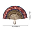 thumbnail image 2 of Handwoven Seaweed Wall Fan, Colorful Palm Leaf Waving Decor, Macaron Colors, Handmade Natural Seagrass, Decorative & Functional Home Wall Hanging, 2 of 5
