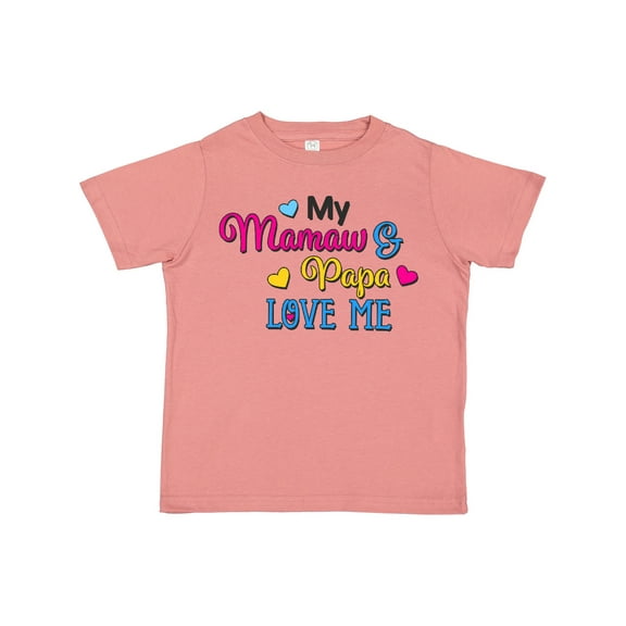 Inktastic My Mamaw and Papa Love Me with Hearts Boys or Girls Toddler T-Shirt