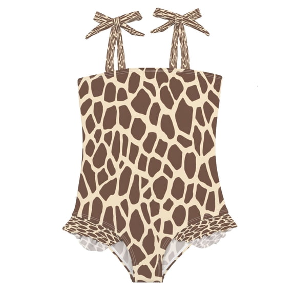 DIXRUYEE Swimsuit One Piece swimwear Beautiful Giraffe Pattern of Pattern