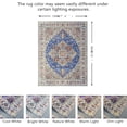 thumbnail image 2 of JV Home Area Rug Napoli Pink Blue 7'6"x10' Washable Carpet Anti Slip, 2 of 6