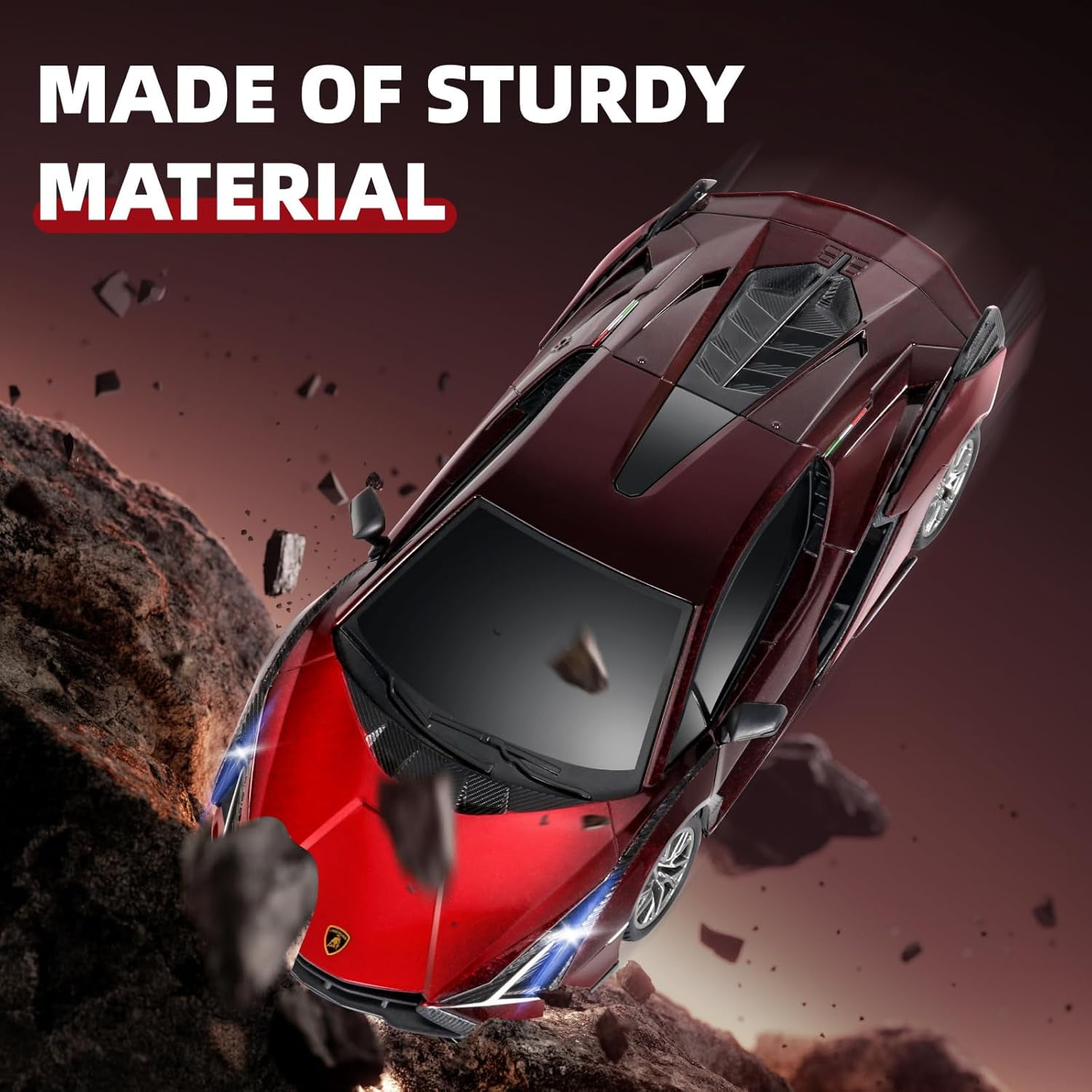 Miebely Lamborghini RC Car - 1:24 Scale Lambo Toy Car 3.7V 500mAh, Sián Fast Remote Control Car for Boys 8-12, Rc Race Car Model Birthday Gifts for Kids Adults Boys Girls Age 6-12 Year Old