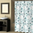 thumbnail image 2 of Fabric Shower Curtain, Vintage Teal Blue Ocean Starfish Shell Coral Bathroom Curtain with 12 Hooks Waterproof No Bad Odor Machine Washable Bath Curtains for Bathroom, Spa Room, 66"x72", 2 of 6
