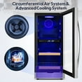 thumbnail image 4 of Tittla 15 Inch Wine Refrigerator,Under Counter 30 Bottle Wine Cooler,Dual Zone Fast Cooling, Low Noise, 4 of 12