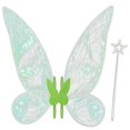 thumbnail image 1 of Disfraz de alas de hada para adultos y niñas, verde - quescu, 1 of 6