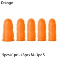 thumbnail image 1 of 5pcs Needlework Sewing Thimble Rubber Finger protector Silicone Finger Cover Non-slip Guard Caps ORANGE, 1 of 8
