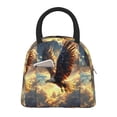 thumbnail image 1 of Disketp Golden Sky Bald Eagle Bolsa Térmica para Almuerzo, Lonchera con Abertura Amplia y Gran Capacidad, Organizador Reutilizable para Mujeres, Hombres y Adultos, 1 of 6
