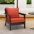 thumbnail image 3 of ZYPPP Water Resistant Outdoor 2-Piece Deep Set Patio Seat Back Chair Cushions, 25 x 25-Orange, 3 of 8