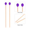 thumbnail image 2 of FAGINEY 1 Pair Wool Head Keyboard Marimba Mallets with Beech Handles for Intermediate Player, Marimba Accessory, Percussion Mallets, 2 of 7