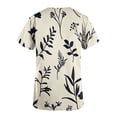 thumbnail image 4 of Kctiaxy Summer Tops for Women Short Sleeve Womens Scrubs Fashion Casual Print Graphic Nursing Womens V Neck T Shirts with Pockets, 4 of 5