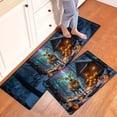 thumbnail image 5 of CCTFS Halloween deer Soft Touch 3Pcs Flannel Mat & Kitchen Rugs,Non-slip for Home Decoration Bathroom Entry, 5 of 10