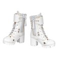 thumbnail image 4 of Bottes de Mode à Talons Hauts pour Modèle de 12 Po, Figurines de Collection pour Femme, Décoration pour Femme, Figurines d'Action Miniatures, Accessoire, Blanc, 4 of 8