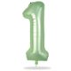 thumbnail image 1 of Lámina de 40 pulgadas con forma de globo Lingqiang, color verde salvia, número 1, 1 of 6