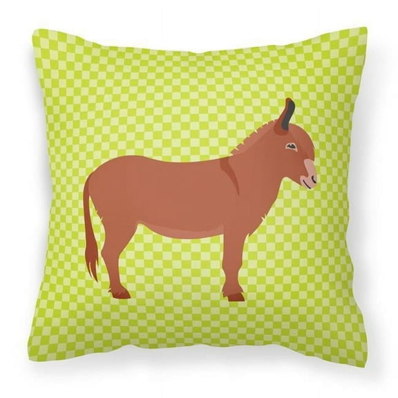 Carolines Treasures BB7674PW1818 Irish Donkey Green Fabric Decorative Pillow, 18 x 18 in.
