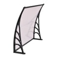 thumbnail image 2 of 40x40 Inch Door Awning, Polycarbonate Window Canopy - UV Protection, Weather Resistant - Dark Brown, Transparent Options, 2 of 8