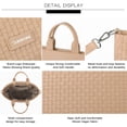 thumbnail image 5 of Queenoris Bolso Tejido para Mujer, Bolso Tote de Cuero Vegano Bolso de Compras de Moda de Playa de Verano y Bolso Bandolera Hecho a Mano, 5 of 5