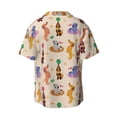thumbnail image 5 of KLL Dogs In Different Poses Print Men's Shirt Short Sleeve Button Down Summer Cuba Beach Shirts- X-Large, 5 of 5