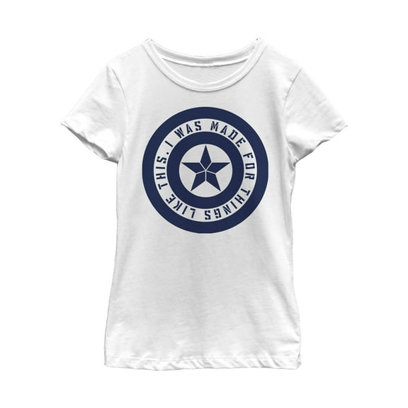 Girl's Marvel Avengers: Endgame Cap Shield Made for This  Graphic Tee White X Small