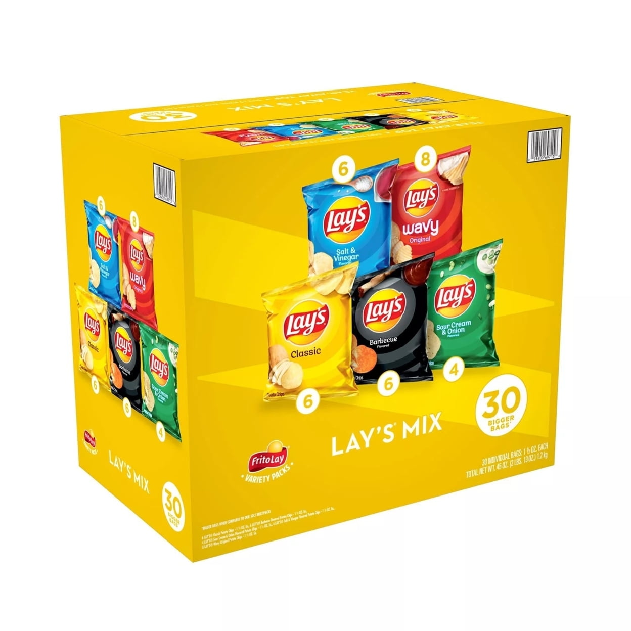 Lay's Mix Potato Chips Variety Pack (30 Count)