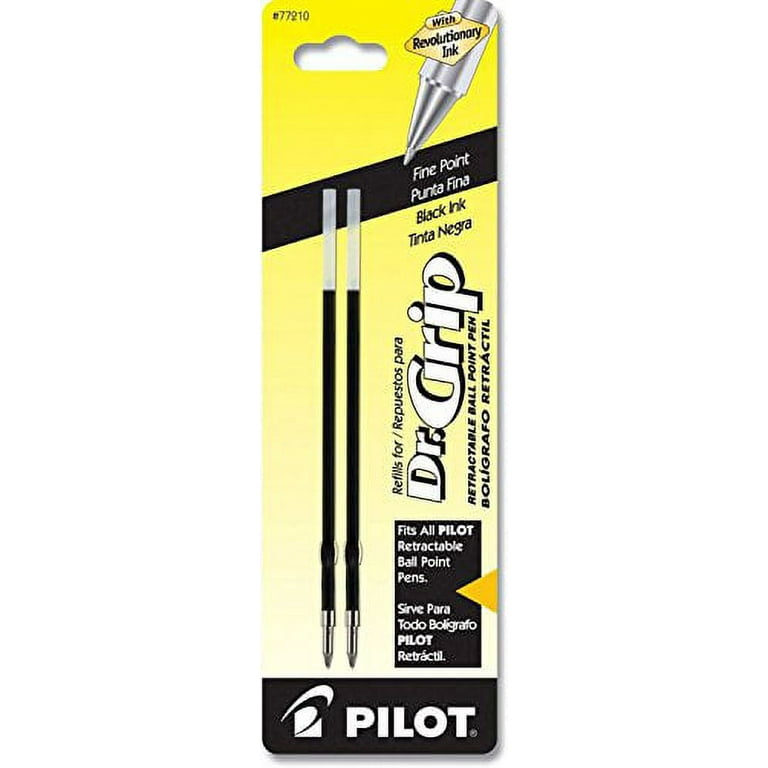 Pilot Better/EasyTouch/Dr Grip Retractable Ballpoint Pen Refills, 0.7mm, Fine Point, Black Ink, Pack of 6