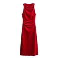 thumbnail image 1 of UPPADA Robe Cocktail à Col Rond pour Femmes Robe Queue de Poisson Robe Cocktail Sans Manches Robe Formelle Évasée Robe d'Invitée de Mariage Robe Cocktail Moulante Liquidation en Liquidation, 1 of 2