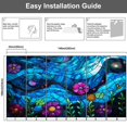 thumbnail image 5 of Modern Wallpaper Murals 3D Vibrant Stained Glass Window Botanical Motifs Peel and Stick Removable Self-Adhesive PVC Wall Stickers for Nursery Kids Bedroom TV Wall Decor, 5 of 5