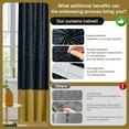 thumbnail image 6 of DONGPAI 2 Panels Crushed Velvet Curtains Floral Pattern Blackout Thermal Insulated Velvet Curtain Drapes for Living Room, Bedroom, 52"x 108", 6 of 7