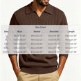 thumbnail image 3 of Men’s Long Sleeve Sweater Open V‑Neck Half Placket Textured Cable Knit Pullover Casual Relaxed Fit Collared Top, 3 of 8