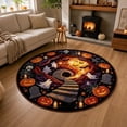 thumbnail image 6 of Halloween 3D Illusion Round Area Rug Ghost Pumpkin Spooky Vortex Non-Slip Floor Mat for Living Room Bedroom Festive Party Home Decoration Haunted Theme, 6 of 7