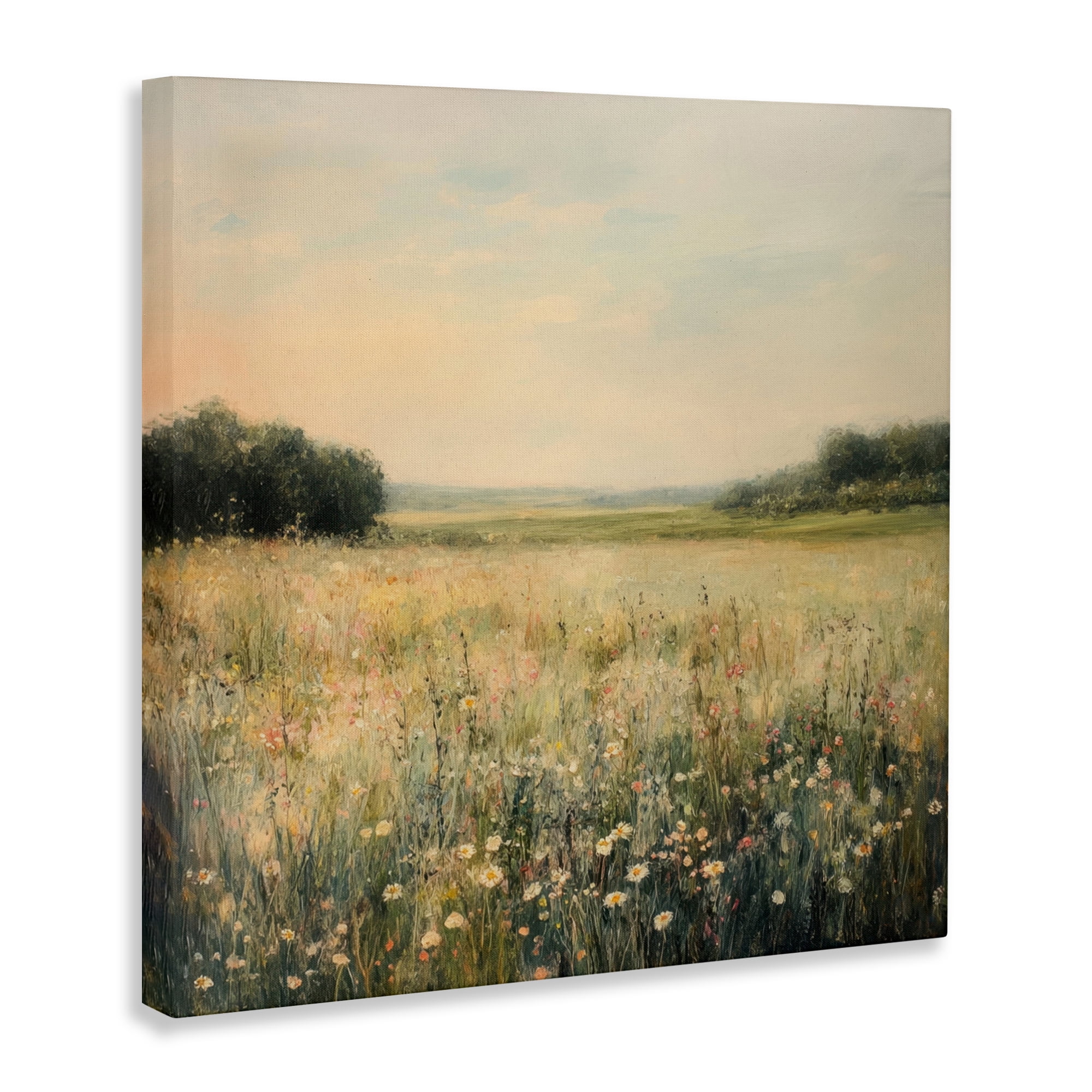 Stupell Industries Warm Wildflower Landscape Canvas Wall Art design by Petal Prints Design, 36 x 36