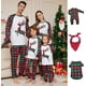 thumbnail image 1 of Conjunto de pijama con estampado de alce navideño, traje de padre e hijo, Top de manga larga con cuello redondo y pantalones a rayas a cuadros, ropa de dormir y de estar por casa xuanjing unisex, 1 of 2