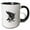 Black/White, variant on 3drose, Anthropomorphic Large Bird Demon Dictionnaire Infernal Cut Out, 15oz Two-tone Black Mug