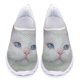 thumbnail image 1 of Zapatos para mujer, lindos zapatos planos sin cordones con estampado 3D de gato negro, zapatos transpirables para mujer para primavera/otoño, zapatos suaves antideslizantes, 1 of 5