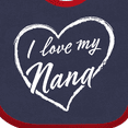 thumbnail image 4 of Inktastic I Love My Nana in White Chalk Heart Boys or Girls Baby Bib, 4 of 4