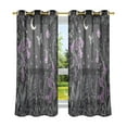 thumbnail image 6 of Yayeee Window Curtains Light Filtering 63"x52" Grommet Panel Pair Home Living Room Decor, Gothic Floral Print, 6 of 7