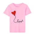 thumbnail image 4 of ICHUANYI Women's T-shirt Valentine's Day Print Shirts Short Sleeve Crew Neck Tops Cloth New Trending, 4 of 5