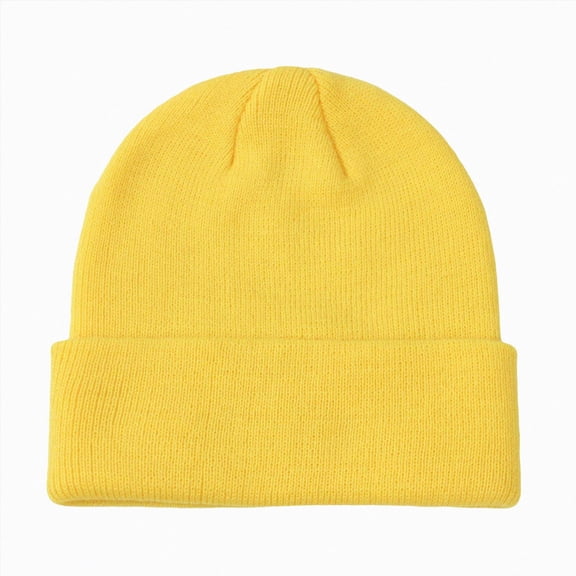 newwalpole Toddler Beanie Kids Warm Knit Beanie Hat Baby Boys Girls Knit Caps Classic Autumn Winter Hats(Yellow,4-6 Years)