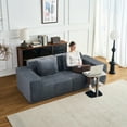 thumbnail image 6 of Lovableguy Oversized Compressed Loveseat Sofa,Upholstered Modular Convertible Sectional Couch,Extra Deep Seat,Corduroy Full Sponge Loveseat for Living Room,Bedroom,No Assembly Required,Gray, 6 of 8