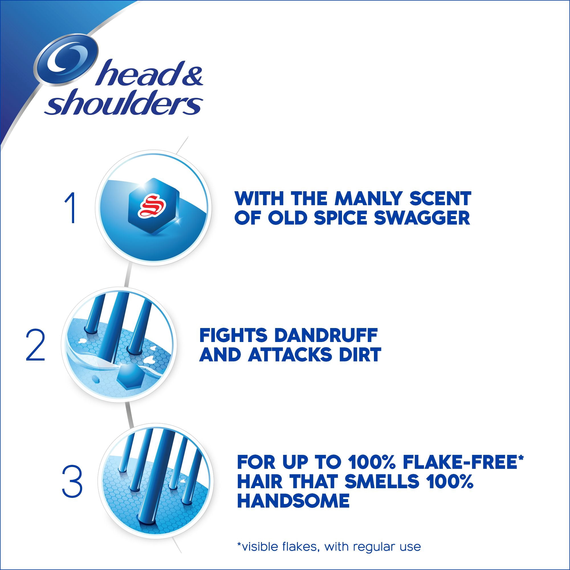 Head and Shoulders Old Spice Swagger Anti-Dandruff Shampoo for Men 23.7 Fl Oz