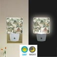 thumbnail image 2 of Yayeee LED Night Light for The Home Plug in With Light Sensors 2 Pack, Green Mountain Pattern, 2 of 6