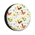 thumbnail image 1 of Fotbe Chickens A Funda de Llanta de Repuesto con Estampado, Engrosada, Ajuste Universal para Jeep, Remolque, RV, SUV, Camión-14 inch, 1 of 6