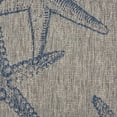 thumbnail image 2 of Laddha Home Designs 5' x 7' Gray and Navy Blue Starfish Rectangular Outdoor Area Throw Rug, 2 of 8