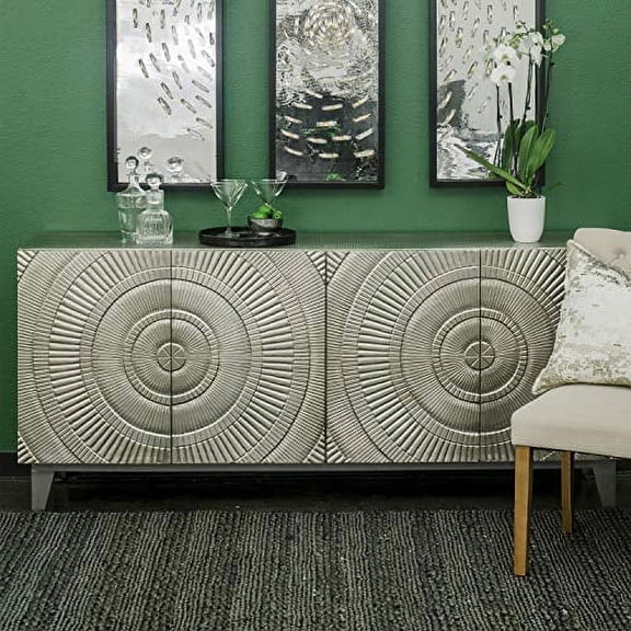 Dominique Large Cabinet Silver